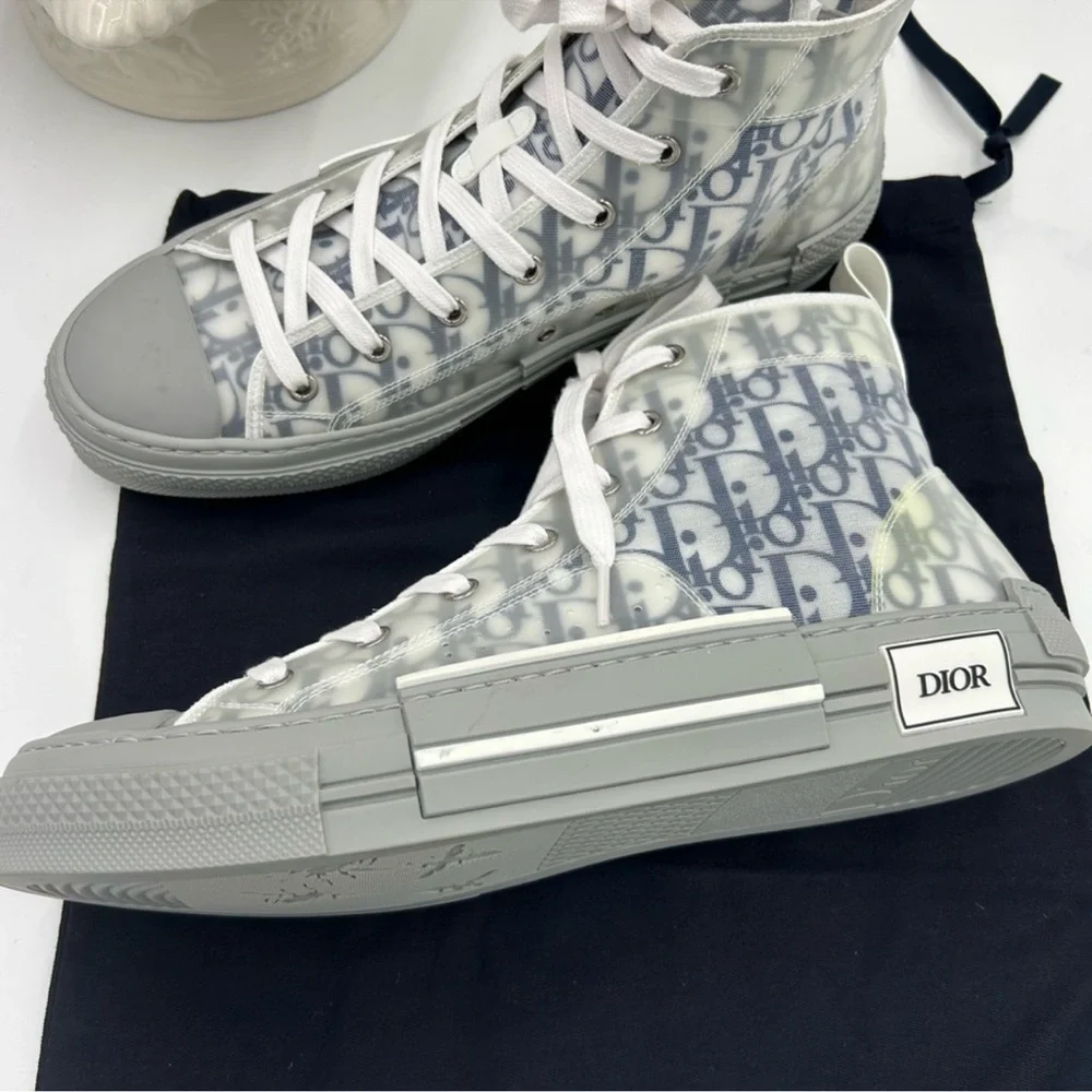 Men’s Dior B 23 high top oblique sneakers size 44 made in Italy